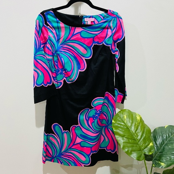 Lilly Pulitzer Dresses & Skirts - Lilly Pulitzer vibrant black dress - 2